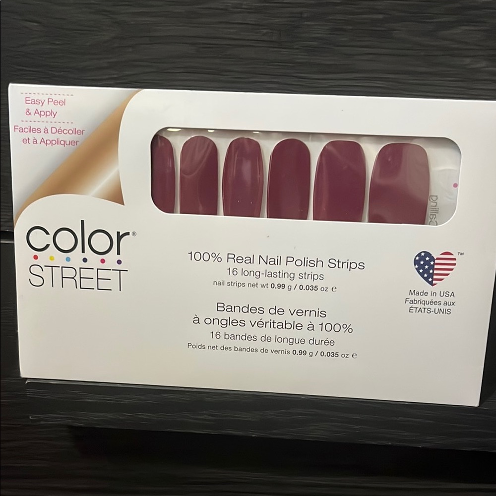 Color Street Deep Wine Nail Strips London Calling